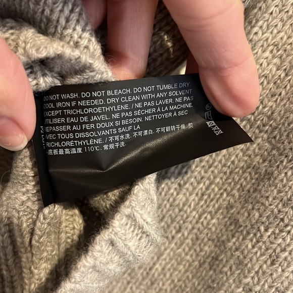 NWT Theory Wool & Cashmere Blend Cardigan Sweater Gray (Oatmeal) Soft & Warm P 0 - Picture 14 of 16